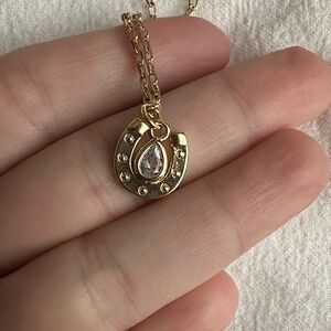 NWT Bracha “Lucky U” Horseshoe Necklace